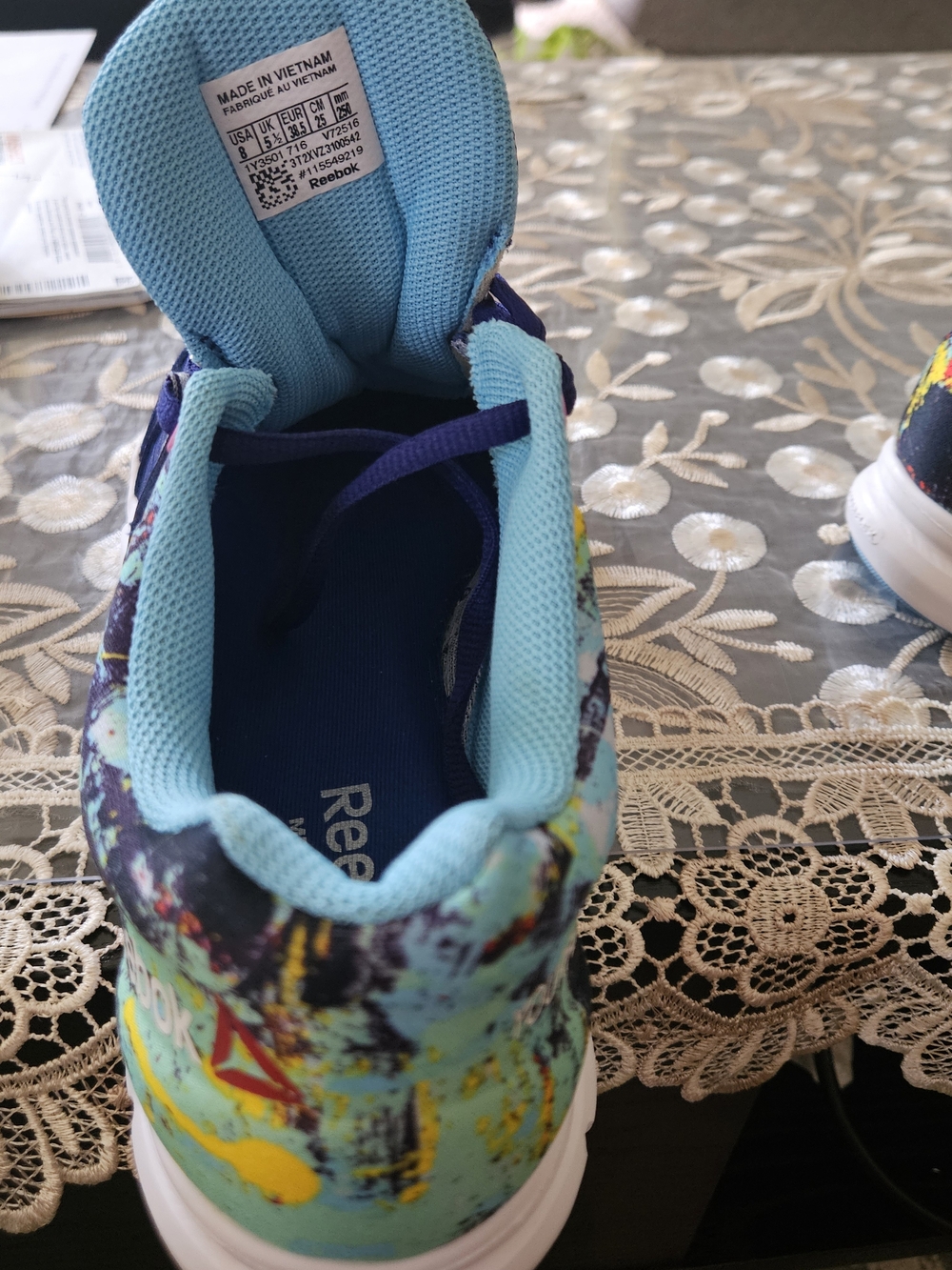 Reebok Kids' Blue Multicolor Athletic Shoes